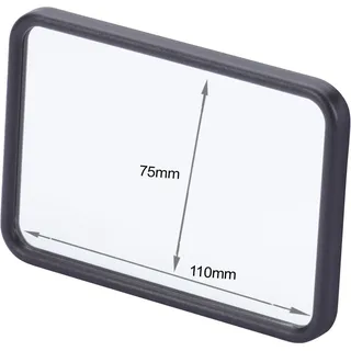 CarStyling-Shop Make-up Spiegel 75x110x10mm für KFZ-Sonnenblende, Selbstklebend, Montage auch in Schrank, Spinnt, Umkleideschrank im Fitness Studio etc