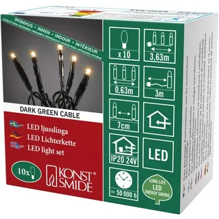 Konstsmide LED Lichterkette Micro 0,63 m Bernstein