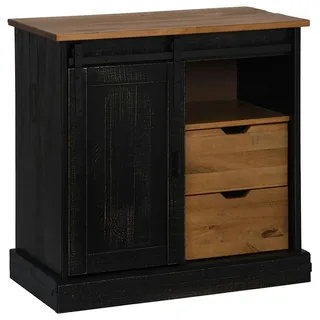 vidaXL Sideboard 80 x 80 x 40 cm Schwarz