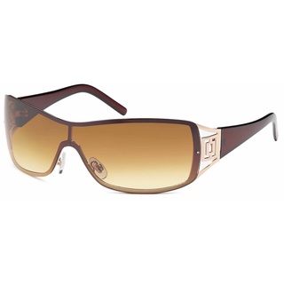 BEZLIT Eyewear Monoscheibensonnenbrille Damen Sonnen Brille Retro Oval (Packung, 1-St) mit verziertem Bügel braun