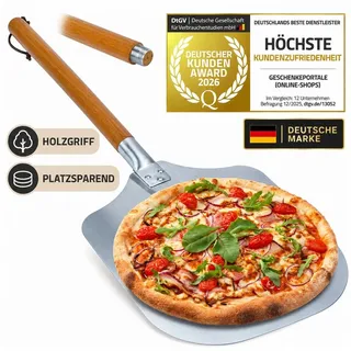 Dimono Pizzaschieber DIMONO Antihaft Pizzaschieber mit Holzgriff - Metall Pizzaheber, XXL