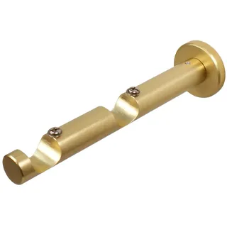 Gardinenstangen Wandhalter Wandträger 2-läufig Farbe Messing matt für 20 mm Durchmesser Rohre und Innenlaufstangen