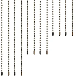 Flisdtry 12 Stück Deckenventilator Zugkette Extender Bronze Lüfterkette Verlängerung 12/24/36 Extra Lange Deckenventilator Zugkette
