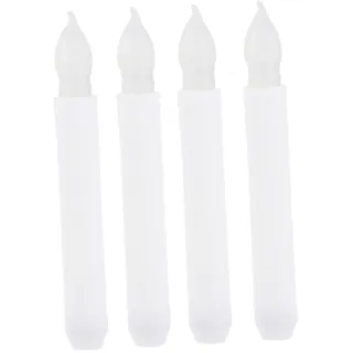 MAGICLULU 4 Stück Kerzenlicht LED Stabkerzen Feuerlöscher Stabkerzen Lichter Valentinstag Stabkerze Batteriebetriebene Kerzenleuchter Flammenlose Kerzenleuchter Batterie Lichterkette