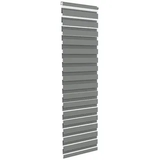 Doppelrollo Doppelrollo Zebrarollo Rollo Klemmrollos ohne Bohren klemmfix, FIVMEN, Klemmfix, Rollos Klemmrollos lichtdurchlässig und Verdunkelnd für Küche, Grau 220 cm x 60 cm