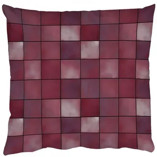 MuchoWow Dekokissen Quadratisch - Fliese - Muster - Lila, Zierkissen, Deko Kissen mit Füllung, Sofakissen, 60x60 cm lila Quadratisch | 60 cm x 15 cm x 60 cm