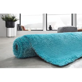 bruno banani Dana Hochflorteppich 200 x 300 cm blau