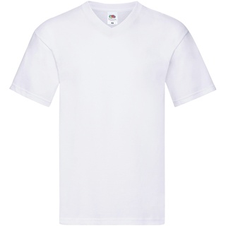 Fruit of the Loom ORIGINAL V-NECK T - leichtes Herren T-Shirt mit V-Ausschnitt, weiß, 2XL