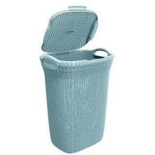 Curver, Wäschekorb, Laundry basket Knit 57L sky blue (228411) (57 l)
