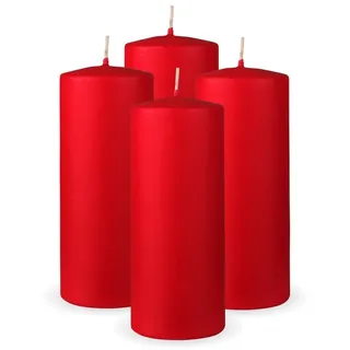 HS Candle Dunkelrot Stumpenkerze 16 cm