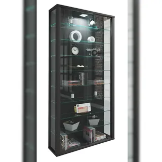 VCM Vitrine Vitrosa Maxi 59 x 18 x 114,3 cm Schwarz