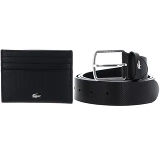 LACOSTE Elegance Punch Cardholder + Belt Box W125 Noir