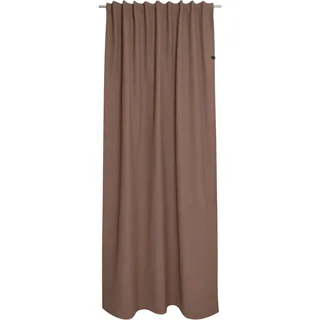 Schöner Wohnen Vorhang "Solo" Gr. 1, braun, B:130cm H:250cm, Jacquard, Baumwolle, Polyester, SCHÖNER WOHNEN-KOLLEKTION, Gardinen, mit Lederapplikation