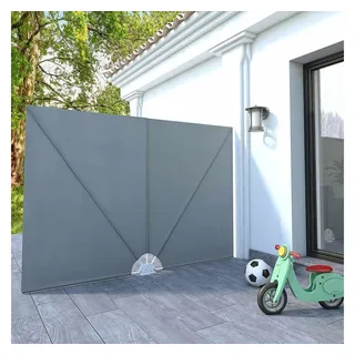 vidaXL Seitenmarkise 240 x 160 cm Grau Polyester