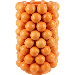 FURNARO Dekovase Arancia (1 St), Große Keramikvase in leuchtendem Orange mit strukturiertem Finish orange