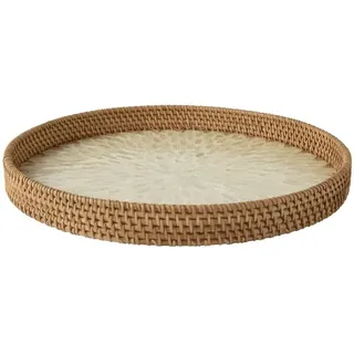 Kaemingk Tablett rund Ø 38 cm H: 4 cm - Rattan
