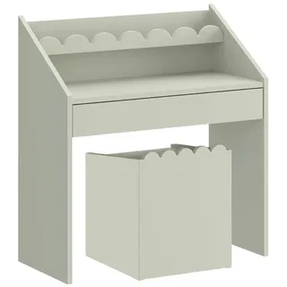 petits-meubles Kinderschreibtisch Book Nook 1 Schublade MDF/Spanplatte grün