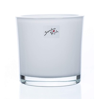 Windlicht Kerzenglas Blumenübertopf Glas "Spring Emotion HEAVY" 12 cm weiß