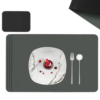sänger Tischset, Schwarz, Kunststoff, Rechteckig, 44.5x30 cm, Wohntextilien, Tischwäsche, Tischsets