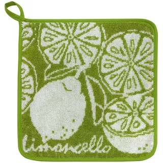 Kracht Küchen Textilien Limoncello Frottier Topflappen 22x22 cm grün 2er Pack