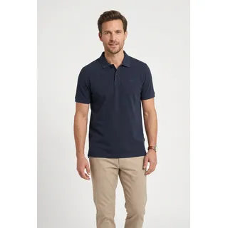 Poloshirt CAMEL ACTIVE, Herren, Gr. XXL, night blau, Piqué, Obermaterial: 100% Baumwolle, unifarben, normal hüftbedeckend, Rundhals, Shirts, normale Passform, Polokragen, 2-Knopf-Form, mit Logo-Stickerei