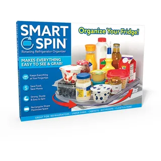 Ontel Smart Spin drehbarer Kühlschrank-Organizer – Verwenden Sie Dieses Lazy Susan als drehbares Gewürzregal, Schrank-Organizer oder für Küche, Höschen oder Kühlschrank, Organisation