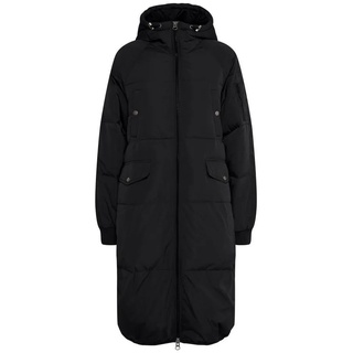 ICHI IHBUNALA DOWN JA Damen Steppmantel Wintermantel Winterjacke Daunenmantel mit Reißverschluss und Kapuze, Größe:L, Farbe:Black (194008) - L
