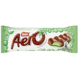 Aero luftige Minz- Schokoladenriegel - 40g - 12-er Pack