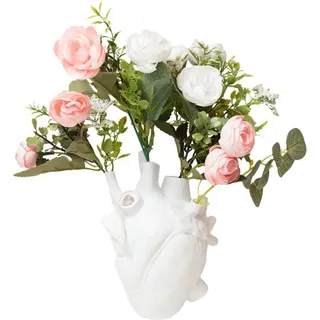 Dekorative Vase Aus Kunstharz Im Modernen Design, 16×11cm, Erhältlich In Verschiedenen Farben (weiß, Schwarz, Rot, Gold, Rosa), Ideal Zur Dekoration Von Wohnräumen Und Als Geschenk.