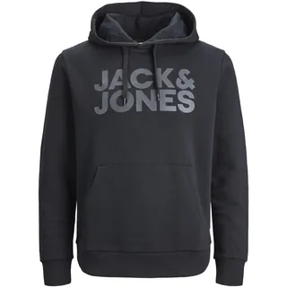 JACK & JONES Corp Logo Kapuzenpullover Black / Print Large Print / W Black L