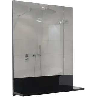 MCW Wandspiegel mit Ablage schwarz