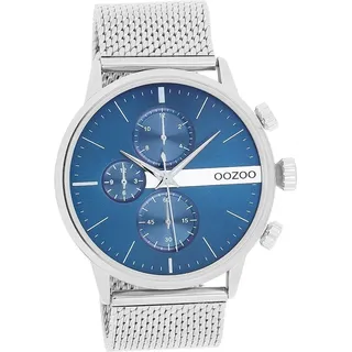 Oozoo Metall Mesh Herren Uhr Analog Quarzuhr Armband silber Timepieces D2UOC11100 - Silber