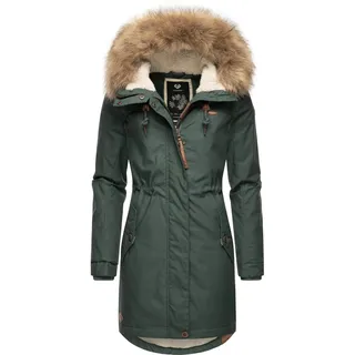 Ragwear Damen Wintermantel Tawny mit abnehmbarem Kunstfell, vegan - XXL
