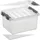Q-line Aufbewahrungsbox 20 x 15 x 10,5 cm 2-tlg. transparent