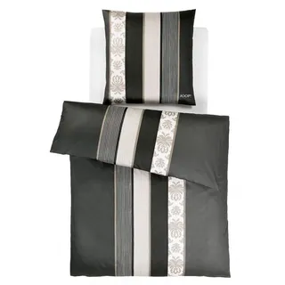 ELEGANTE Ornament Stripe schwarz 135 x 200 cm + 80 x 80 cm