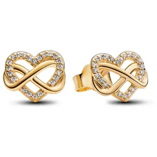 Pandora Ohrstecker Unendlichkeits-Herz gold 262667C01
