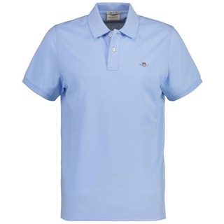 Gant Poloshirt Herren Poloshirt - REGULAR SHIELD, Kurzarm blau