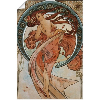Artland Wandbild Vier Künste: Der Tanz. 1898., Frau (1 St), als Alubild, Outdoorbild, Poster in verschied. Größen orange 60 cm x 90 cm
