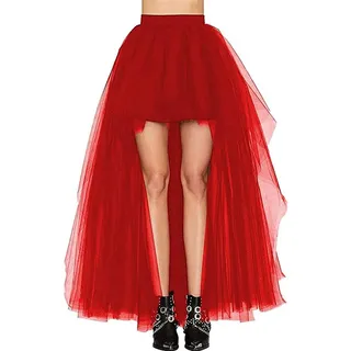 ZHER-LU Damen Schwalbenschwanz-Tüllrock Sexy Rücken Lang Flauschiger Schwalbenschwanz Rock Tutu Ballett Hochzeit Kleid Unterrock