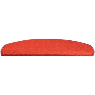 etm Original Stufenmatten Treppen-Teppich 1 Stück - 20 Farben und 20 Modelle zur Auswahl (Rot, Halbrund 65 x 23,5 cm) Dynasty