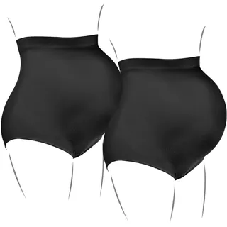 Kaiserschlüpfer Bauchgefühl - 2er-Pack Umstandsunterwäsche für Damen - elastische, stützende Unterhosen für Schwangere - XL