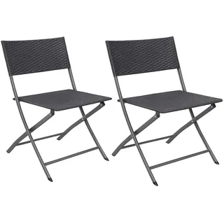 ARO Outdoor Klappstuhl 45 x 59 x 80 cm grau 2 St.