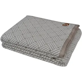 Toison d'Or Ananké Lambswool/Jacquard, 210 x 260 cm, Taupe