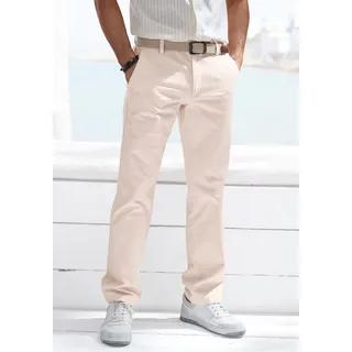 John Devin Chinohose regular-fit lange Oxford Hose beige 32