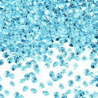TOAOB 6000 Stück 3 mm Blau Serie Acryl Kristalle Diamanten Tischstreuerdeko | Konfetti Klare Strasssteine für Tischdekoration Hochzeit Braut Dekoration Vasenperlen