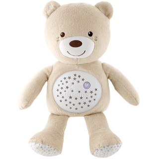 Chicco First Dreams Baby Bär Plüsch-Teddybär, weicher Projektor mit Nachtlicht, Lichteffekten und entspannenden Melodien, Beige - Kinderspielzeug 0+ Monate
