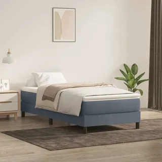 Boxspringbett Ohne Matratze Dunkelgrau 100x220 Cm Samt
