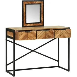 vidaXL Schminktisch Braun 100 x 120 cm Massivholz Akazie 374115