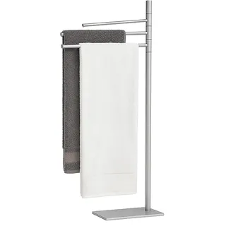 Relaxdays Handtuchständer Edelstahl Silber