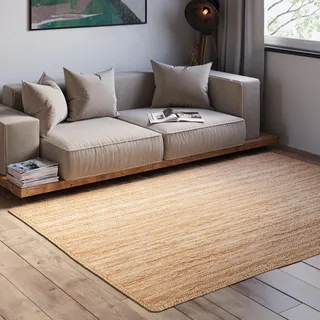 MY-RUG Jute Teppich 100x150 cm - Juteteppich in Sisal Optik - Natur Beige | Handgewebter Sisalteppich aus 100 % Jute, OEKO-TEX zertifiziert, ideal für Wohnzimmer, Boho und Skandi Einrichtungsstile